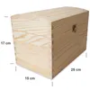 Creative Deco Velká Dřevěná Krabice Dřevěná Krabice s Víkem Náhled obrázku produktu 2