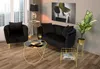Sessel "Bucharest" aus schwarzem Samt und goldfarbenem Produktbild-Vorschau 10