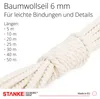 Seilwerk STANKE Baumwollseil 12mm x 20m, 3-schäftig gedreht Produktbild-Vorschau 3