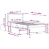 Postel bez matrace bílá 100 x 200 cm masivní borovice Náhled obrázku produktu 11