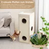 COSTWAY 4-stöckige Katzentonne, Kratzbaum mit Kratzbrett, 3 Produktbild-Vorschau 7