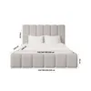 A diagram of a bed with dimensions indicated. Produktbild-Vorschau