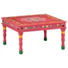 vidaXL Couchtisch Rosa Handbemalt Massivholz Mango Produktbild-Vorschau 7