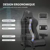 Fauteuil gaming SENSE7 Spellcaster en tissu noir et gris - Voir les images du produit 9