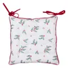 Clayre & Eef Stuhlkissen Schaumstoff 40x40x4 cm Weiß Rot Produktbild-Vorschau 2