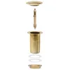 vidaXL Ablaufgarnitur ohne Überlauf Golden 6,4x6,4x9,1 cm - Produktbild-Vorschau 10