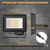 YARDIN 5 Stück LED Flutlicht Strahler 100W Kaltweiß IP66 Produktbild-Vorschau 2