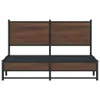 vidaXL Metallbett ohne Matratze Braun Eichen-Optik 140x200 Produktbild-Vorschau 3