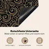 KitchenYeah© Herdabdeckplatte Goldenes Muster auf schwarzem Produktbild-Vorschau 5