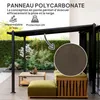 Outsunny Pergola jardin extérieur en aluminium 3 x 3 m Voir les images du produit 6