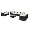 vidaXL 9-tlg. Garten-Lounge-Set mit Kissen Poly Rattan Produktbild-Vorschau 1