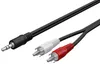 Goobay 50196, 2 x RCA, Samec, 3.5mm, Samec, 3 m, Čierna, Náhľad obrázku produktu 4