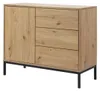 CALICOSY - Commode 1 Porte 3 TiroirsReproduction Chêne L90 Voir les images du produit 3