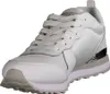 A white and gray Skechers sneaker is shown from a side angle against a white background. Voir les images du produit