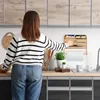 Relaxdays Wandrollenhalter 3-fach, Küchenrolle, Alufolie, Produktbild-Vorschau 3