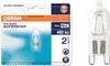 Product packaging for an OSRAM Halogen Superstar light bulb, shown alongside the bulb itself. Podgląd zdjęcia produktu
