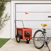 vidaXL Fahrradanhänger Hunde Orange und Schwarz Produktbild-Vorschau 2