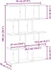 vidaXL Würfelregal 12 Fächer Weiß Holzwerkstoff Produktbild-Vorschau 7