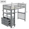 A diagram of a loft bed with dimensions labeled. Náhled obrázku produktu