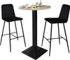 Tresentisch rund Eleanore 70 cm schwarz matt/eiche sägerau Produktbild-Vorschau 1