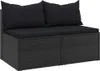 vidaXL Sofa ogrodowa z poduszkami 2 szt. czarny polirattan Podgląd zdjęcia produktu 1