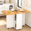 A foldable dining table with storage is shown in a room setting. Produktbild-Vorschau