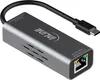 InLine 33380J, USB Typ-C, RJ-45, Männlich, Grau, Taiwan, Produktbild-Vorschau 1