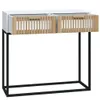 vidaXL Konsolentisch Weiß 80x30x75 cm Holzwerkstoff und Produktbild-Vorschau 5