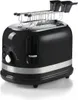 A black and silver toaster on a white background. Náhled obrázku produktu