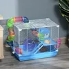 PawHut Kleintierkäfig Nagerkäfig Käfig mit Laufrad 2-Ebenen Produktbild-Vorschau 2