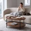 Tavolino da salotto stile loft CORTADO 90 cm ovale con Anteprima dell’immagine prodotto 8