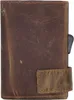 A brown leather wallet is shown from the side. Produktbild-Vorschau