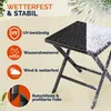CASARIA® Polyrattan 2er Set Klapphocker 75kg Belastbarkeit Produktbild-Vorschau 5