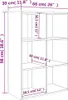 vidaXL Bücherregal/Sideboard Betongrau 66x30x98 cm Produktbild-Vorschau 8