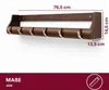 Garderobenleiste 76cm Massiv Bambus Farbe Espresso Produktbild-Vorschau 3