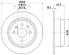 2x HELLA Bremsscheibe 8DD 355 102-731 für OPEL Astra F CC Produktbild-Vorschau 4