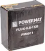 A close-up of a black cardboard box with product information printed on it. Produktbild-Vorschau