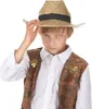 Cappello di paglia per bambini con fascia beige-nero - Anteprima dell’immagine prodotto 1