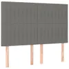 Kopfteile 4 Stk. Dunkelgrau 72x5x78/88 cm Stoff Produktbild-Vorschau 2