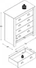 Commode en bois | Buffet avec tiroirs | Dimensions env. H. Voir les images du produit 6