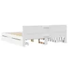 A white bed frame with drawers, shown from a side angle. Anteprima dell’immagine prodotto