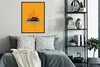 MuchoWow® Gerahmtes Poster Auto - Flammen - Rot - Vintage Produktbild-Vorschau 5