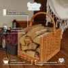Creative Home Cesto Portalegnaini Vimini con Manico Juta Anteprima dell’immagine prodotto 5