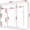 A diagram showing the dimensions of a wardrobe. Produktbild-Vorschau