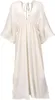 Boho Sommerkleid, Luftiges Langarm-Baumwollkleid mit Tiefem Produktbild-Vorschau 1
