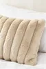 Kissenbezug 45X45 Geprägt Plüsch Dickes Fell Fluffig Beige Produktbild-Vorschau 6