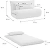 sweeek - 2-Sitzer Schlafsofa mit Bezug aus strukturiertem Produktbild-Vorschau 7