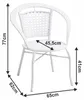 Kondela Jenar 1+2 künstliches Rattan-Gartenset - weiß Produktbild-Vorschau 7