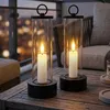 Outdoor LED Kerze im Glas batteariebetrieben mit Flammen Produktbild-Vorschau 1