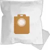 A white vacuum cleaner bag with a brown cardboard insert for the opening. Produktbild-Vorschau